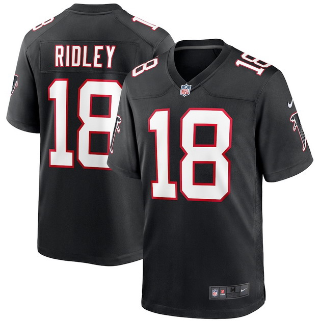 mens nike calvin ridley black atlanta falcons throwback game jersey